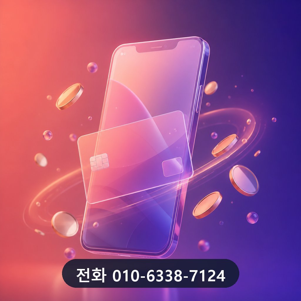 신용카드 한도 대출 대표 이미지 · 문의 010-6338-7124